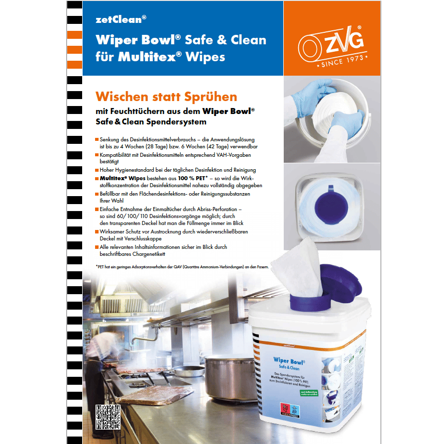 Flyer Wiper Bowl® Safe & Clean Gastronomie